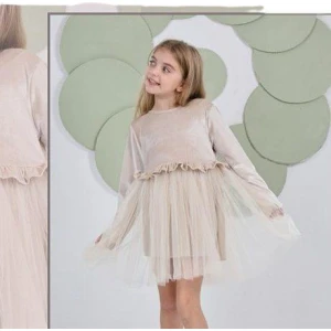 plisana elegantna haljinica za devojčice ružičasta boja