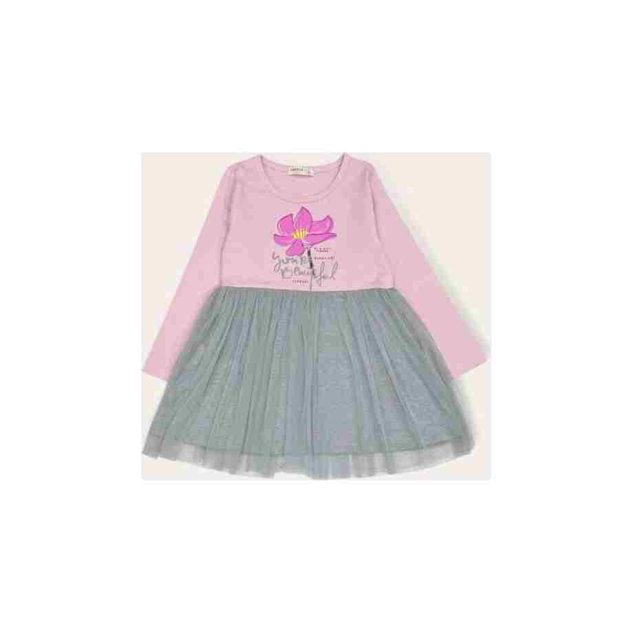 haljinica sa tilom za devojčice 6-12 godina od pamuka