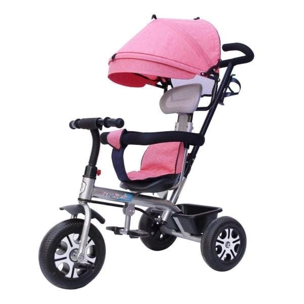 tricikl za decu zeleni i roze sa tendom