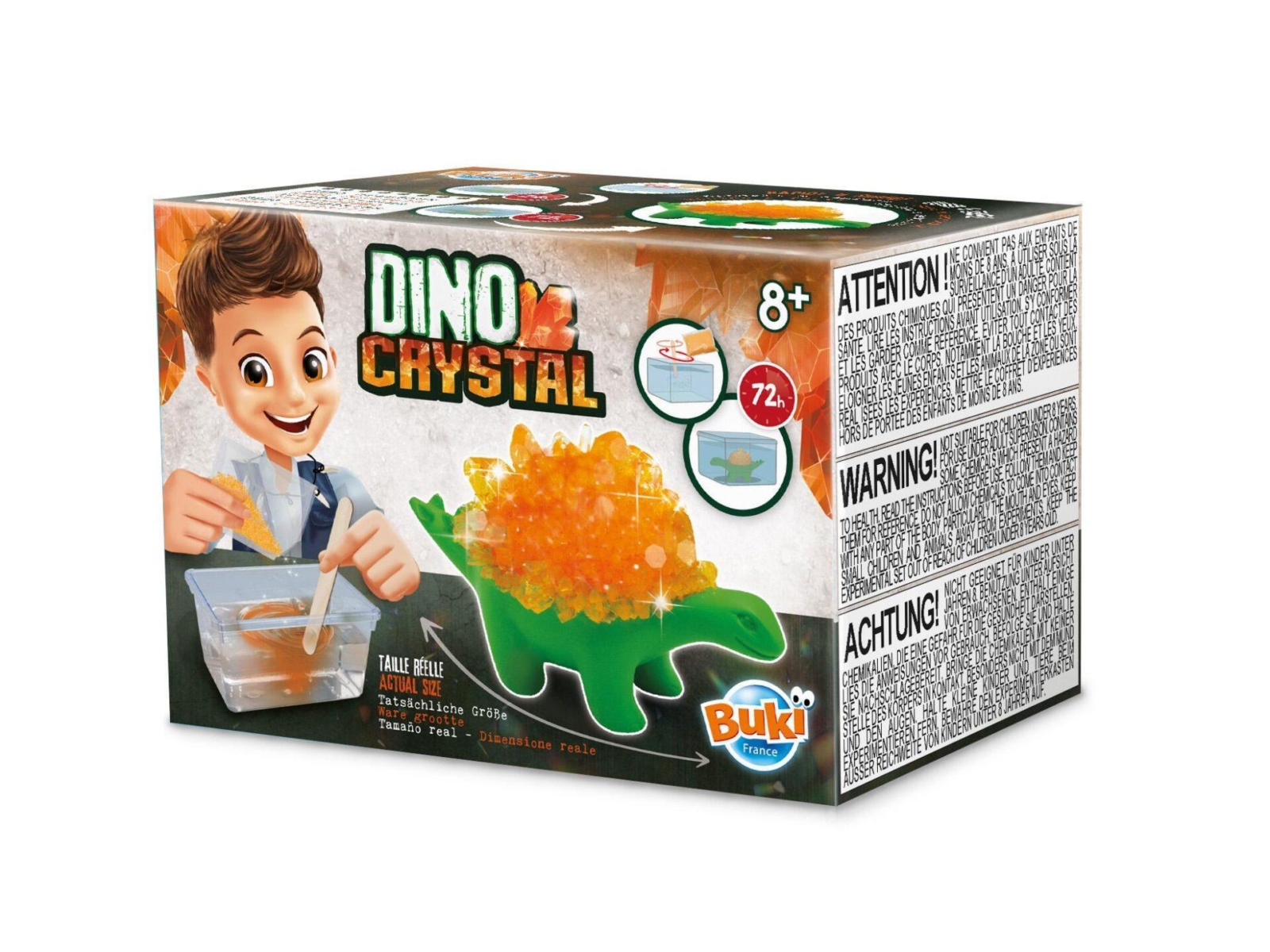 Dino kristal – Buki Dino kristal Buki — naučni set za uzgajanje kristala u obliku dinosaurusa