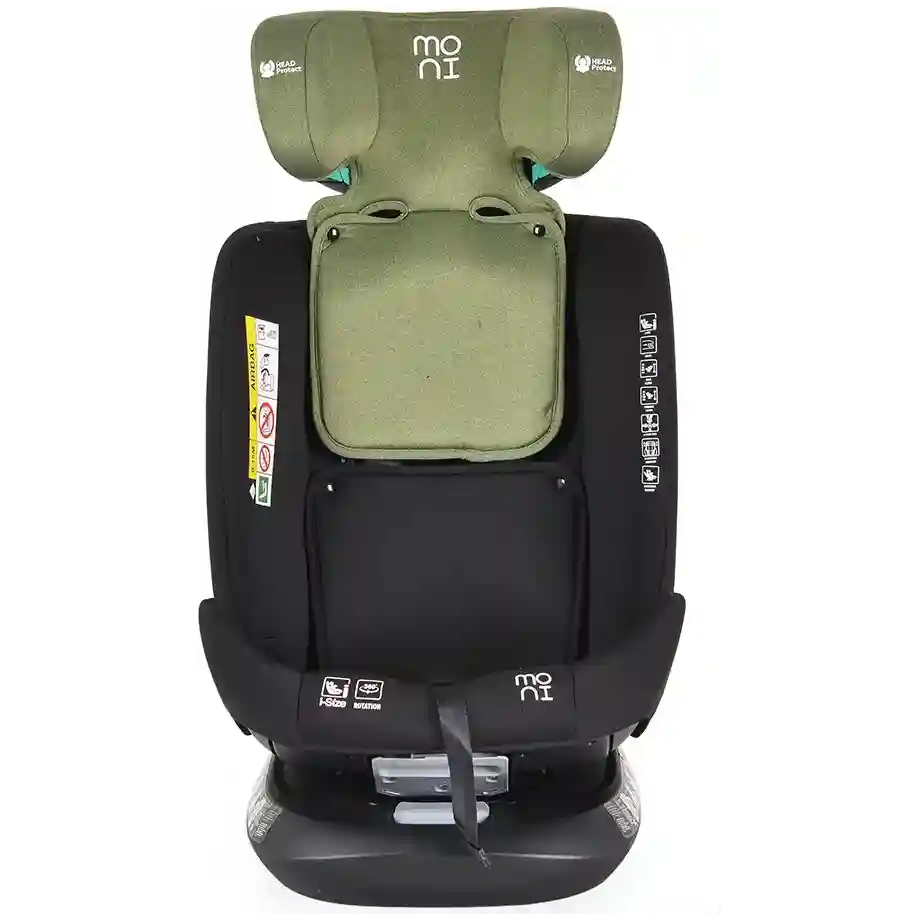 AUTO SEDIŠTE MONI SRENGETI I-size 40-150 cm Sky Green Autosediste Serengeti Isize 40 150cm Sky Green prikaz maksimalne visine naslona za glavu 1