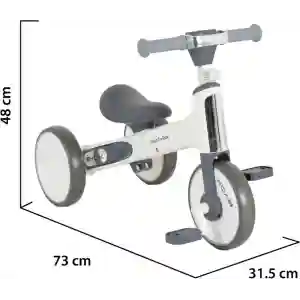 Balance Bike Learn to Ride 2in1 – White Dimenzije belog balans bicikla Learn to Ride 2in1: 73 x 31,5 x 48 cm