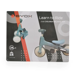 Pakovanje plavog balans bicikla Byox Learn to Ride 2in1