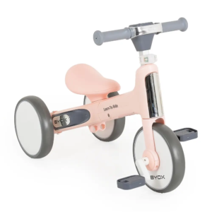 Balance Bike Learn to Ride 2in1 – Pink Roze Byox balanser i tricikl Learn to Ride 2in1, bočni prikaz
