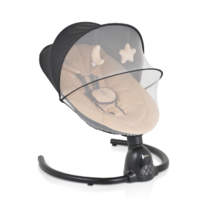 Električna ljuljaška za bebe Clarissa – Beige - Slika 3