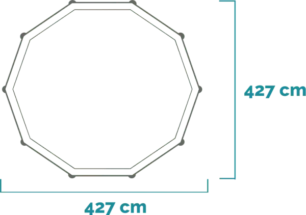 BAZEN SA METALNOM KONSTRUKCIJOM 4.27m x 1.05m 14/26720NPI-50