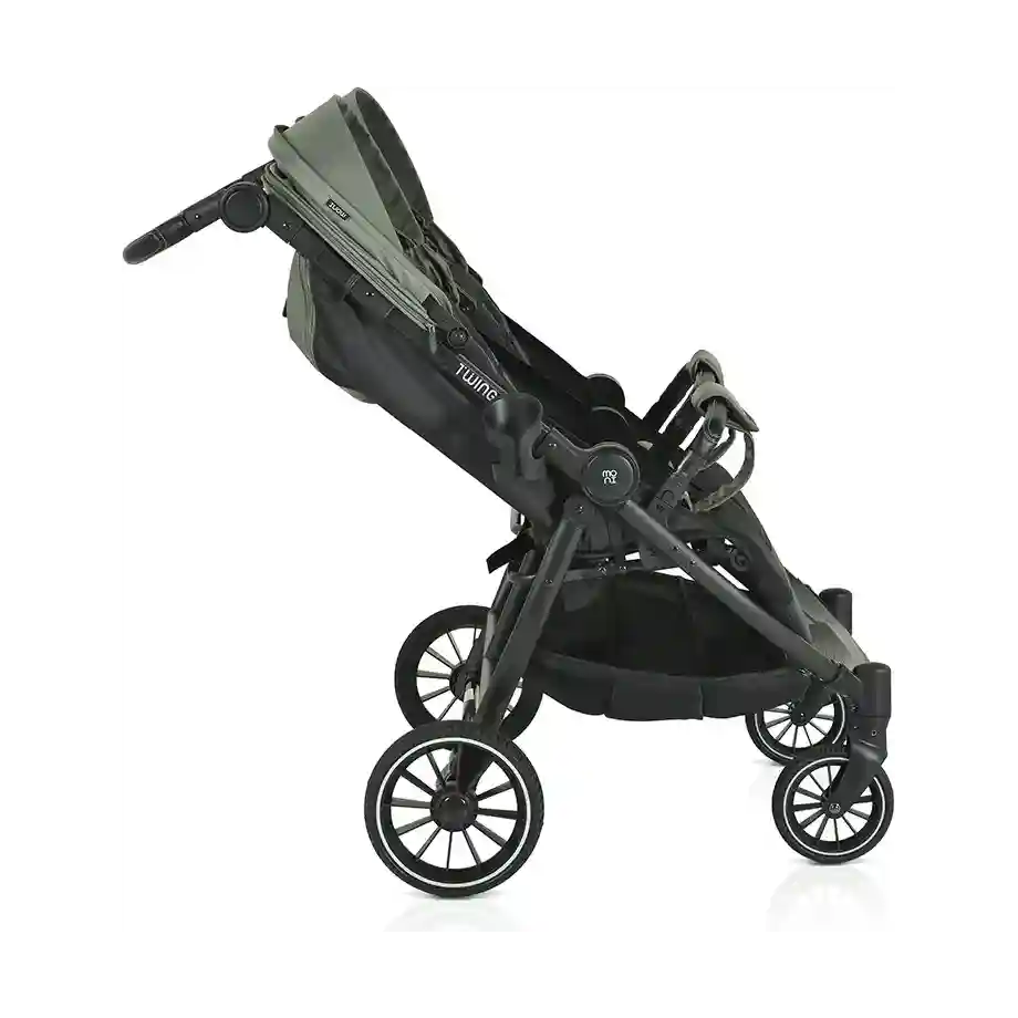 Kolica za blizance TwinGo Mineral Green podesiva tenda i rucka