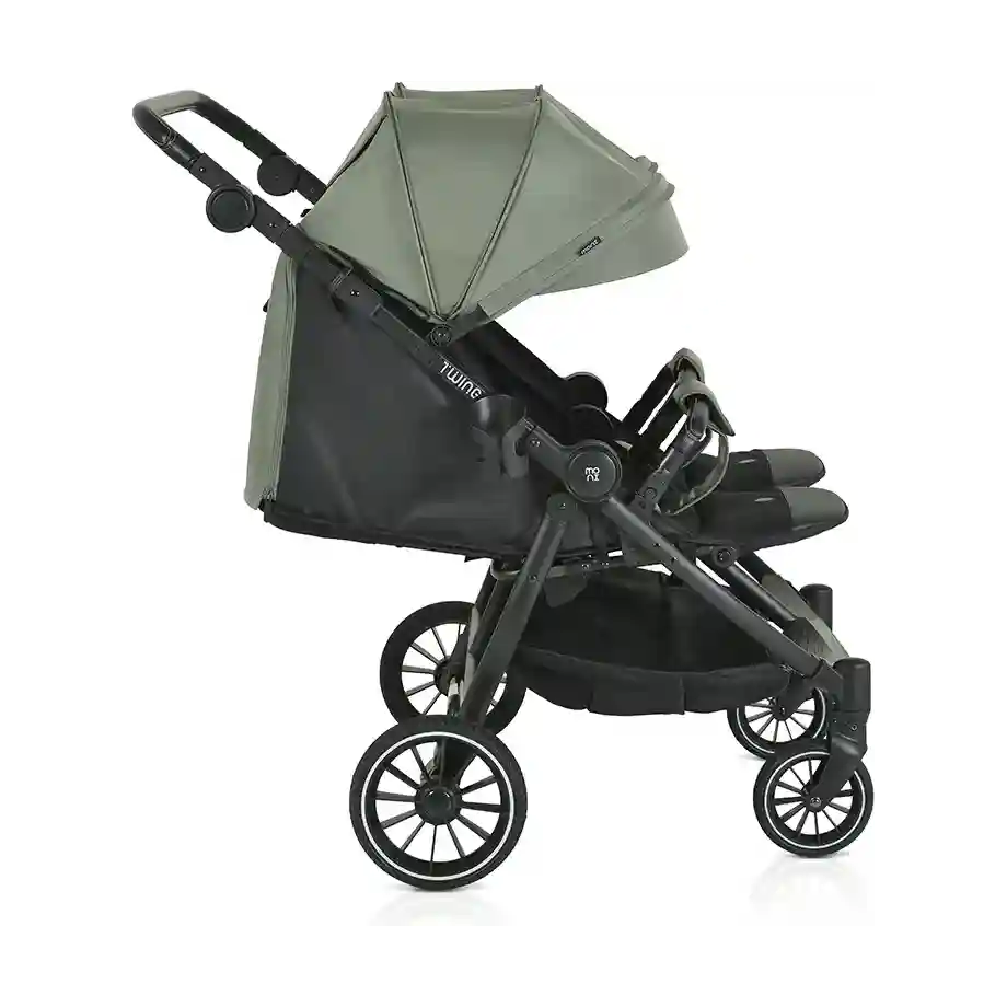 Kolica za blizance TwinGo Mineral Green pun lezeci polozaj 1