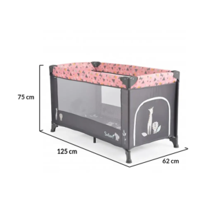Moni Prenosivi krevetac Safari – Pink - Slika 4