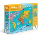 magnetna mapa sveta edukativna igračka sa magnetnim delovima i ilustracijama