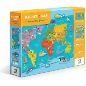magnetna mapa sveta edukativna igračka sa magnetnim delovima i ilustracijama