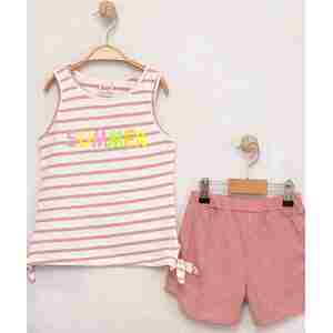 Letnji komplet za devojčice sa majicom i šortsima