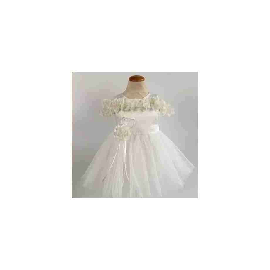 Elegantna bela haljinica sa cvetićima za devojčice