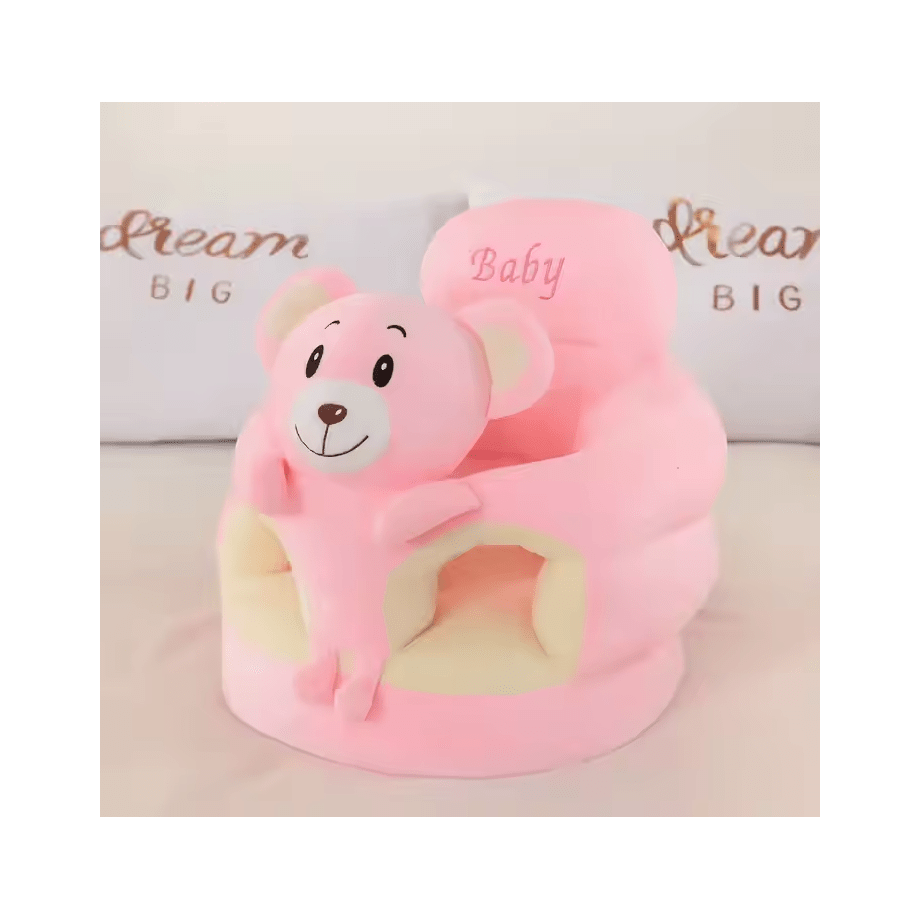 foteljica za bebe baby bear pink od mekog pliša