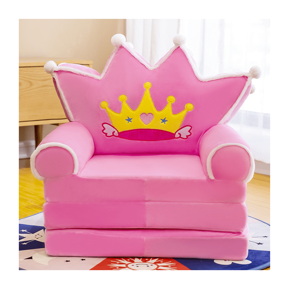 foteljica za decu roze PINK PRINCESS CROWN