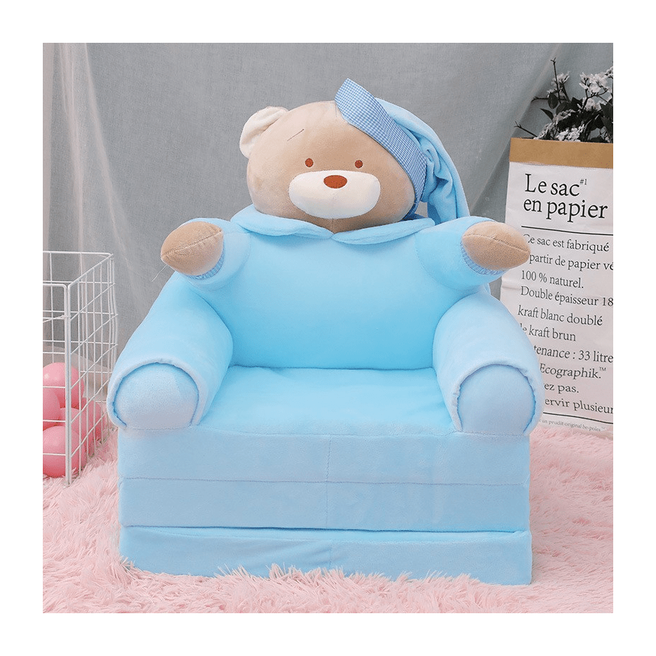 foteljica za decu sleeping bear plava boja