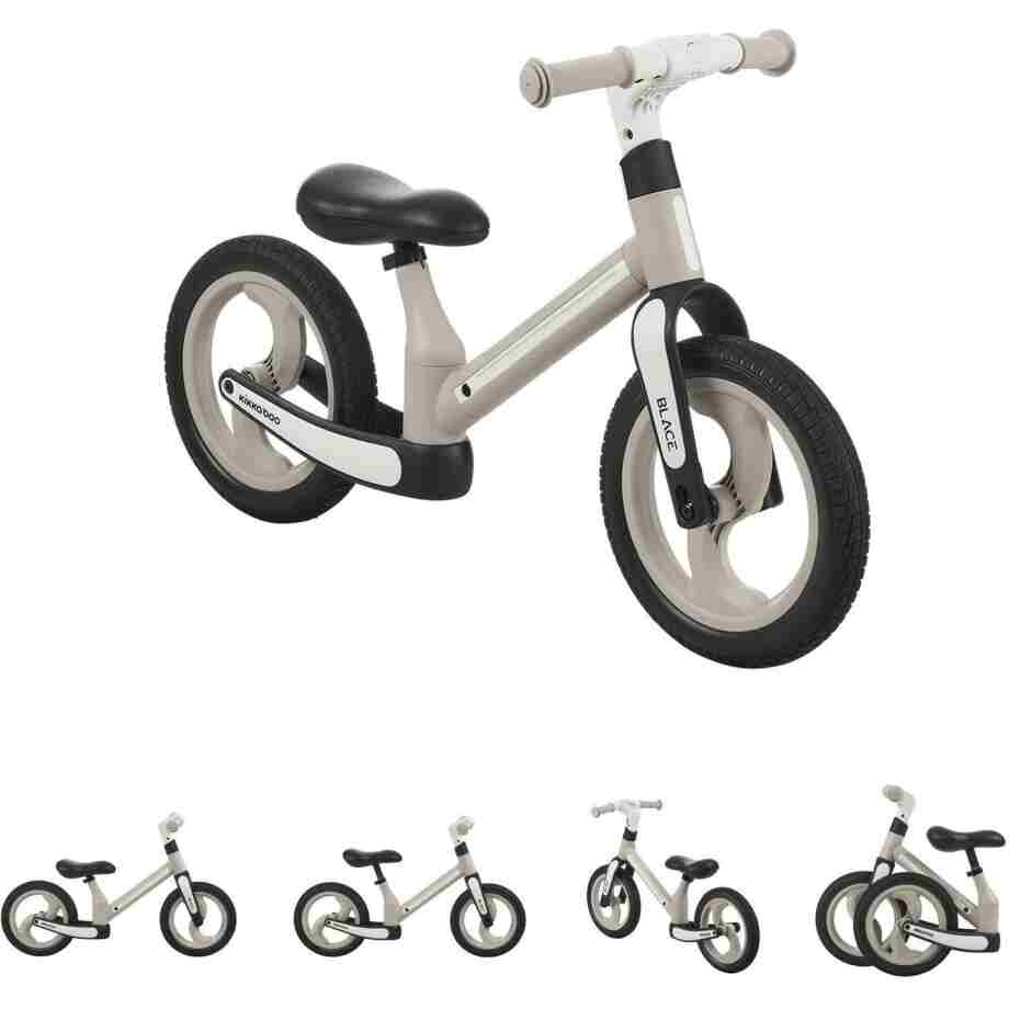 KIKKA BOO Sklopivi balance bike BLACE beige