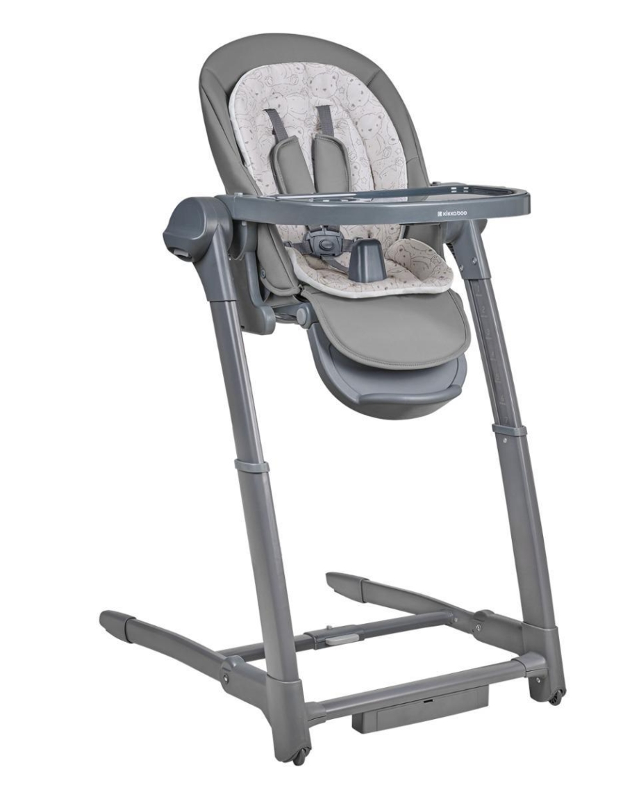 KIKKA BOO Električna ljuljaška i stolica za hranjenje PRIMA 3in1 grey