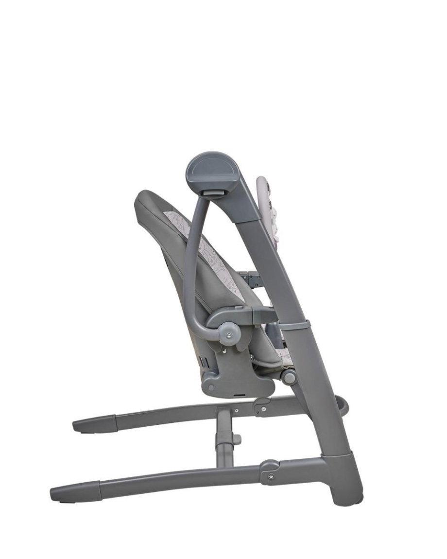 KIKKA BOO Električna ljuljaška i stolica za hranjenje PRIMA 3in1 grey