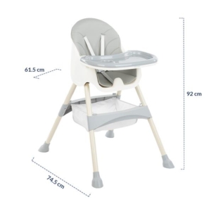 KIKKA BOO Hranilica BRIE 2in1 grey - Slika 10