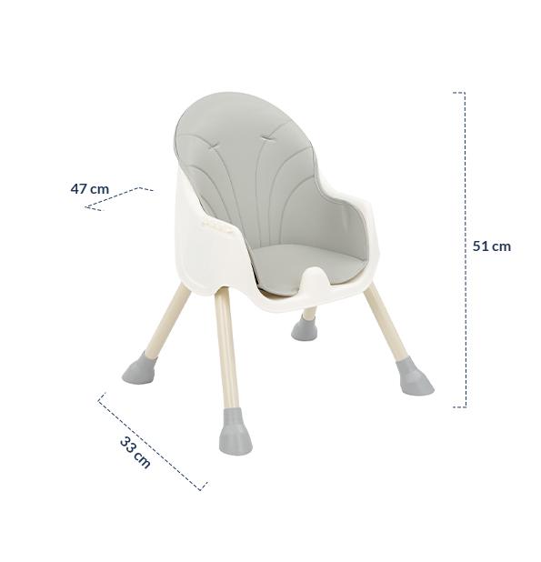 KIKKA BOO Hranilica BRIE 2in1 grey