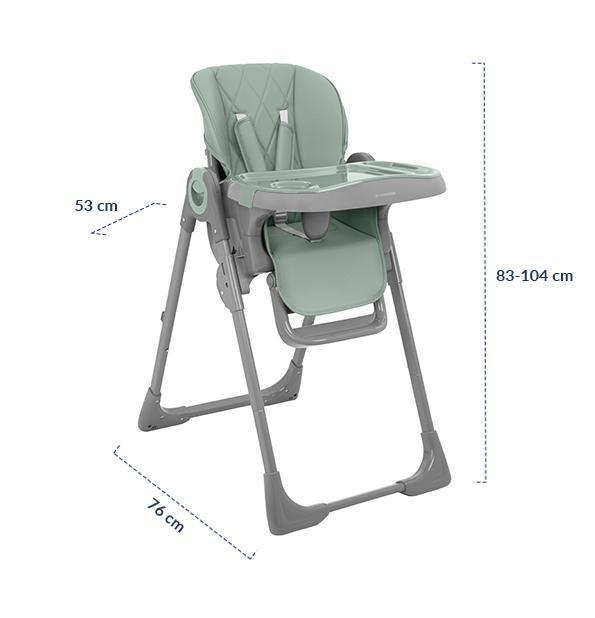 KIKKA BOO Hranilica COMFY PLUS mint kikka boo hranilica comfy mint sa prilagodljivim visinama i naslonima