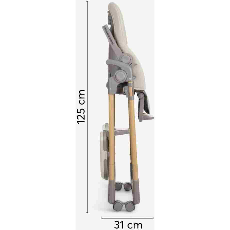 kikka boo hranilica olive wood dekor beige za decu bliži prikaz