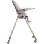 kikka boo hranilica olive wood dekor beige za decu pogled sa strane