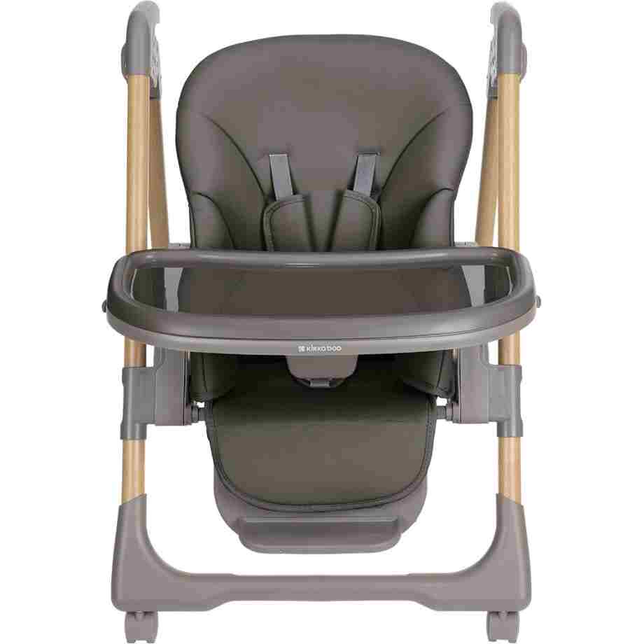 KIKKA BOO Hranilica OLIVE wood dekor dark grey hranilica za bebe KIKKA BOO u tamno sivoj boji bliži prikaz
