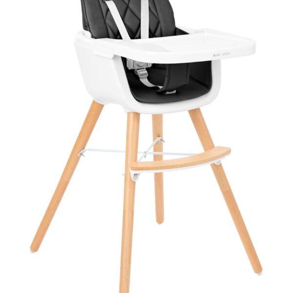 KIKKA BOO Hranilica WOODY 2in1 black