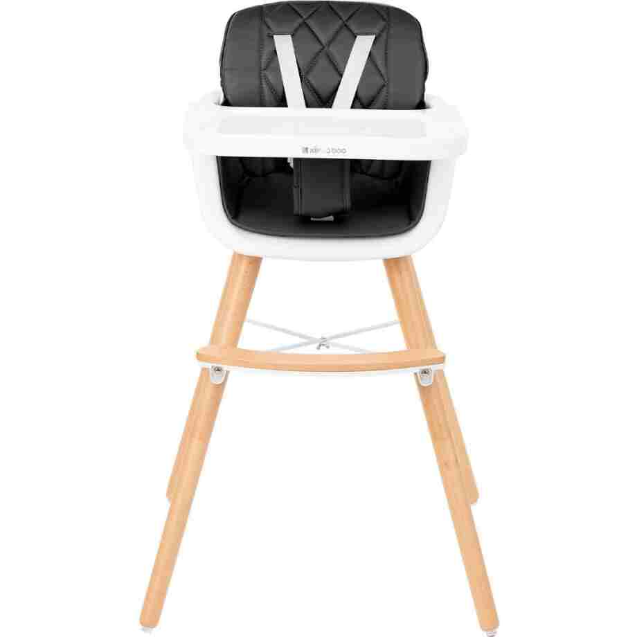 KIKKA BOO Hranilica WOODY 2in1 black