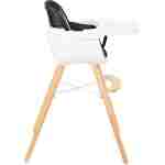 KIKKA BOO Hranilica WOODY 2in1 black - Slika 3