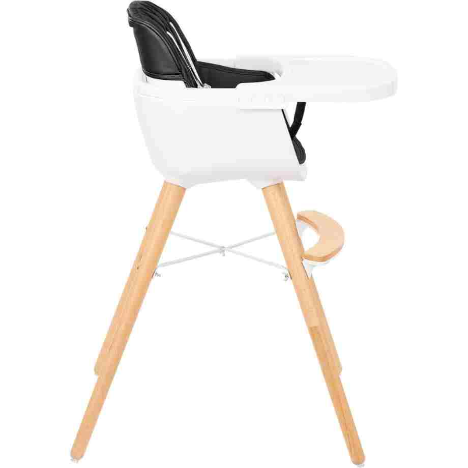 KIKKA BOO Hranilica WOODY 2in1 black