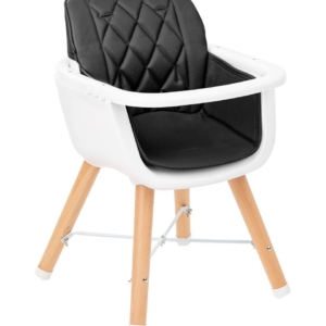 KIKKA BOO Hranilica WOODY 2in1 black - Slika 4