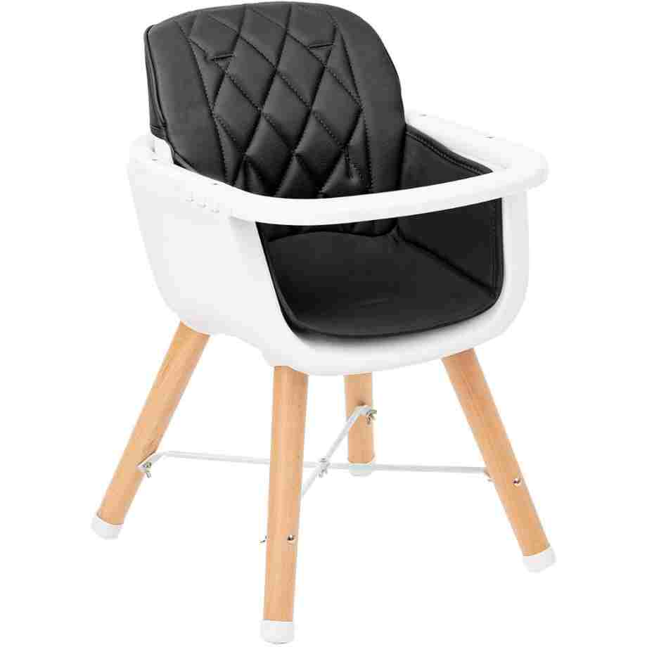 KIKKA BOO Hranilica WOODY 2in1 black