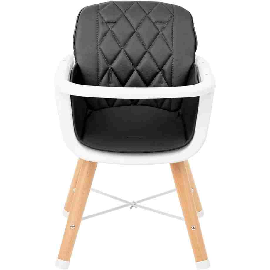 KIKKA BOO Hranilica WOODY 2in1 black