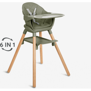 KIKKA BOO Hranilica WOODY 6in1 army green