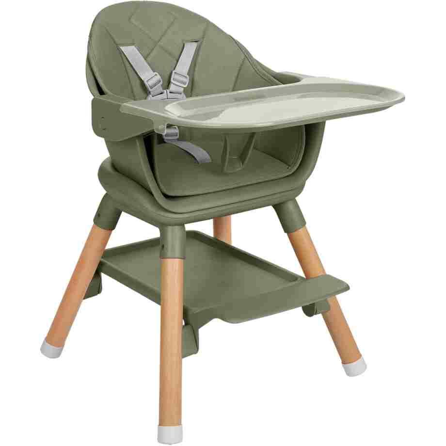 KIKKA BOO Hranilica WOODY 6in1 army green