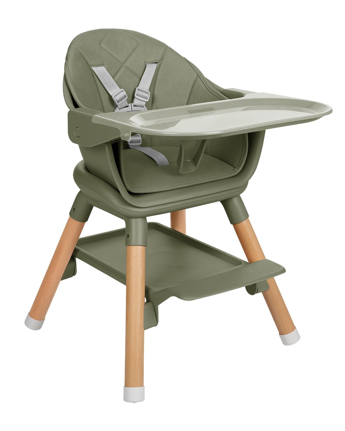 KIKKA BOO Hranilica WOODY 6in1 army green