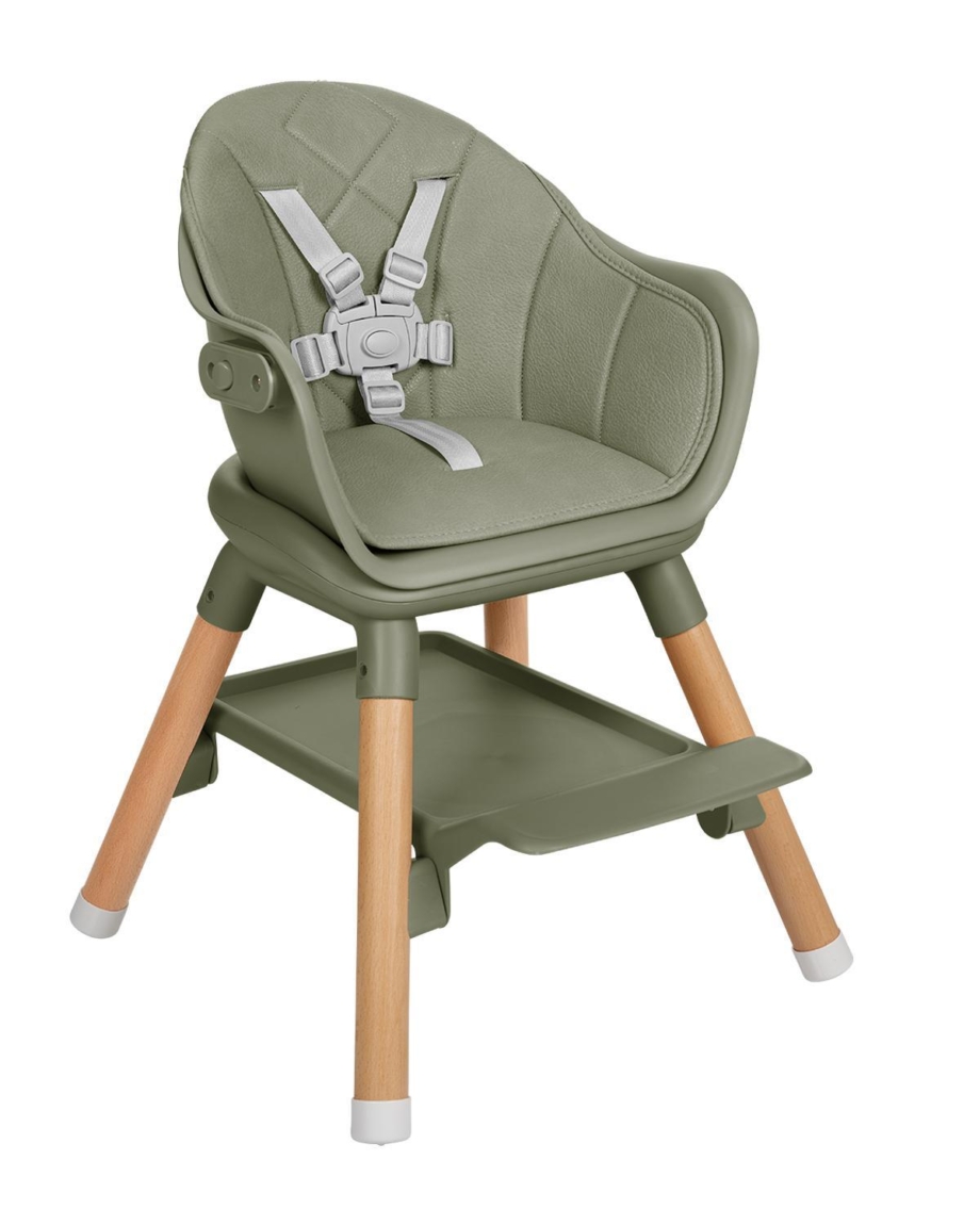 KIKKA BOO Hranilica WOODY 6in1 army green