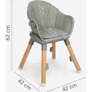 KIKKA BOO Hranilica WOODY 6in1 grey - Slika 10