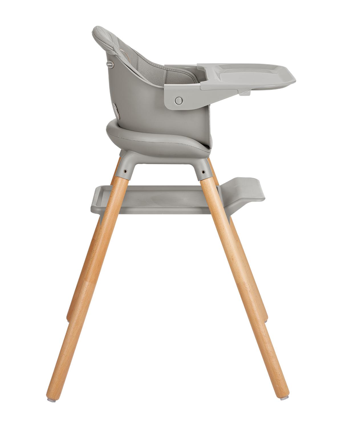 KIKKA BOO Hranilica WOODY 6in1 grey