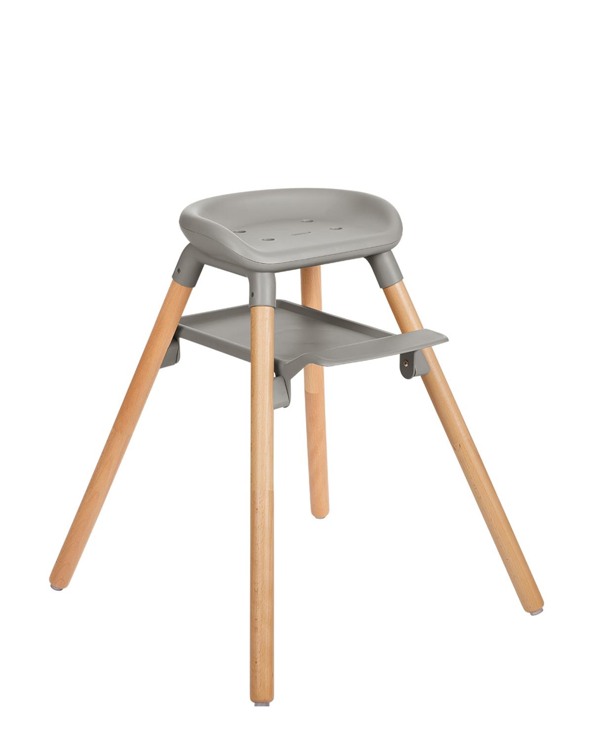 KIKKA BOO Hranilica WOODY 6in1 grey