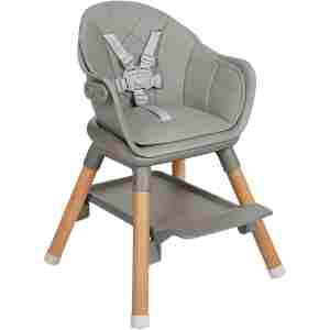 KIKKA BOO Hranilica WOODY 6in1 grey - Slika 4