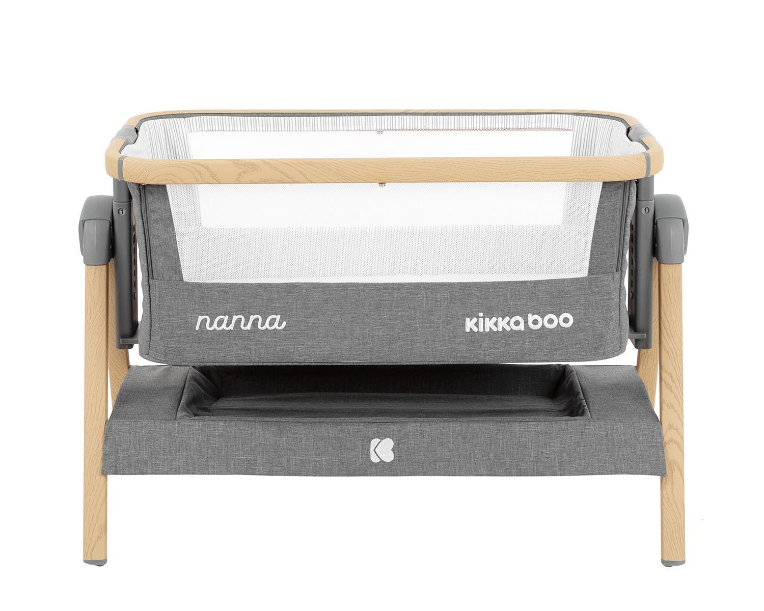 KIKKA BOO Prenosiva kolevka NANNA dark grey