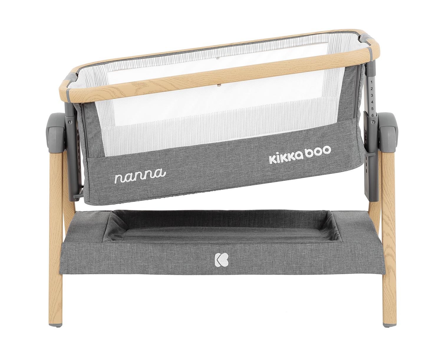 KIKKA BOO Prenosiva kolevka NANNA dark grey