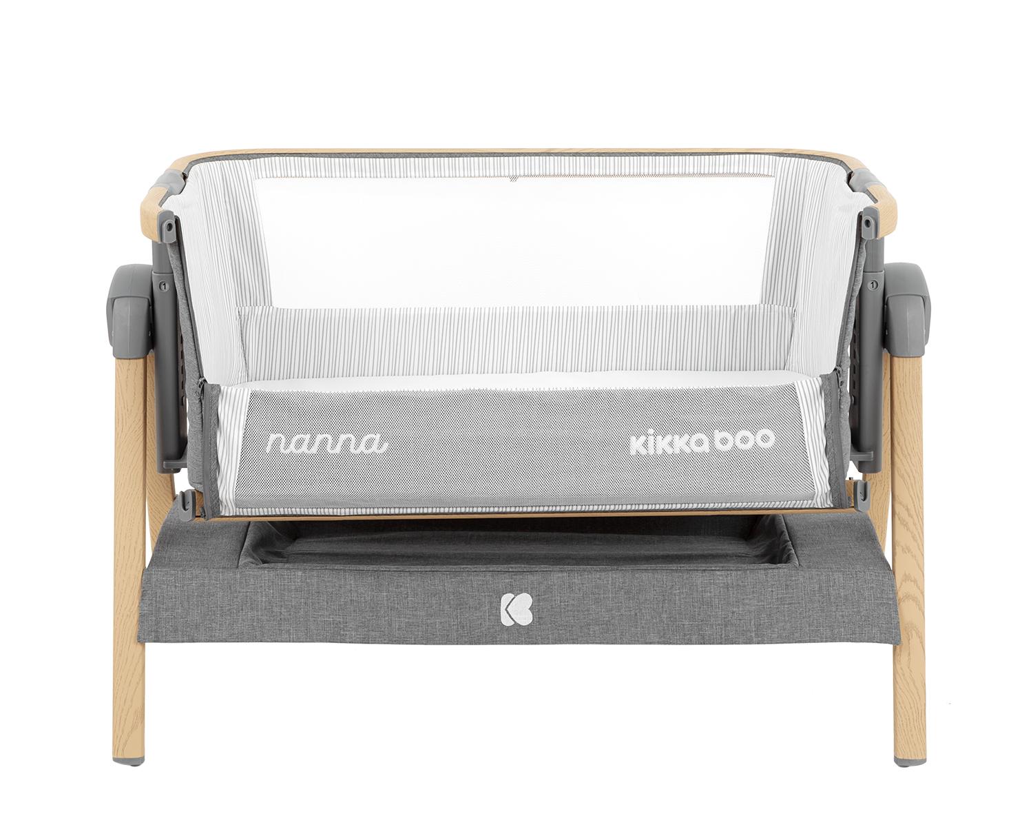 KIKKA BOO Prenosiva kolevka NANNA dark grey