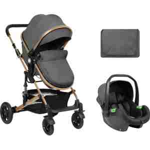 Kolica AMAIA premium set 2in1 sa I-SIZE autosedištem dark grey