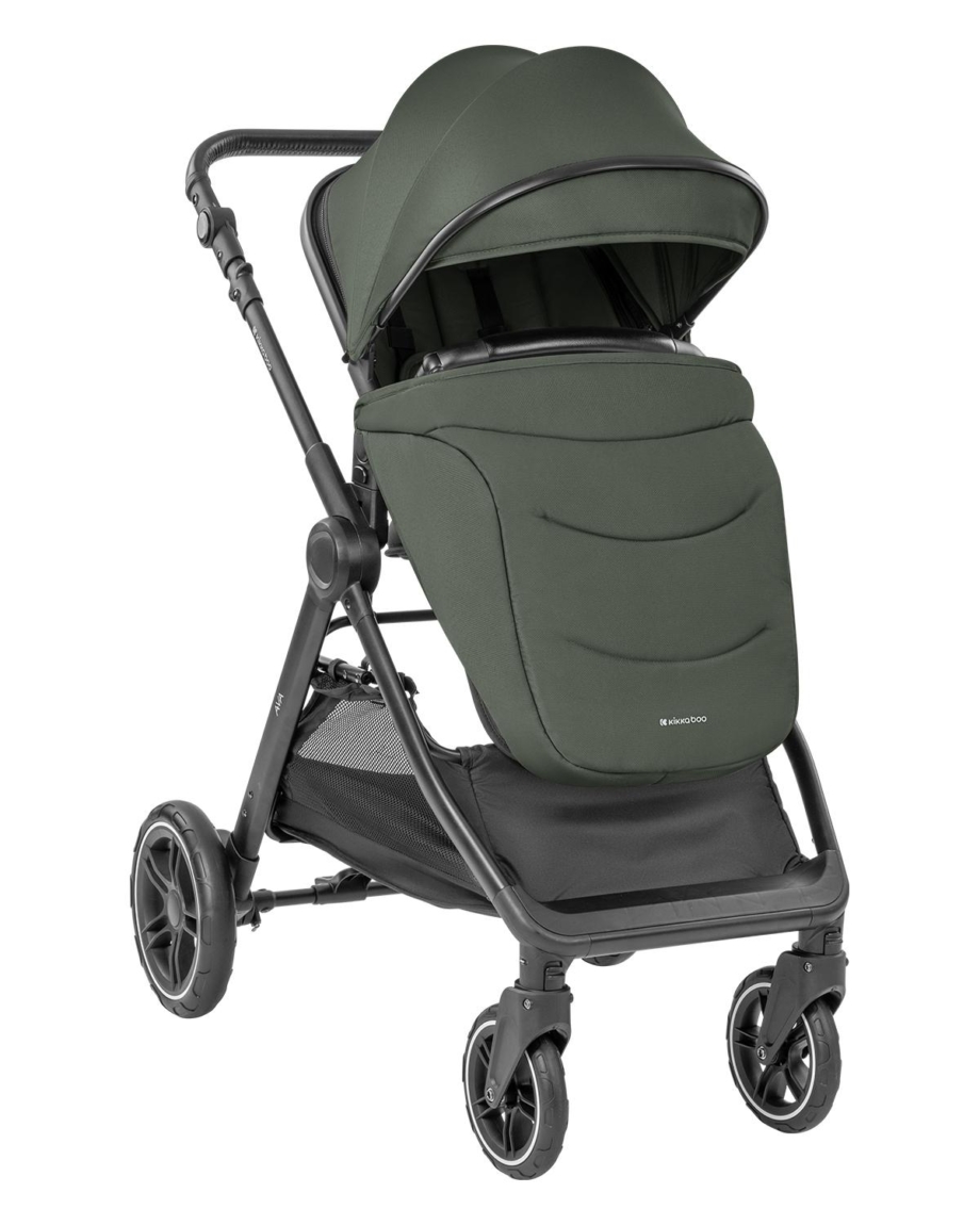 KIKKA BOO Kolica AVA 3in1 set sa I-SIZE autosedištem i tvrdom korpom army green