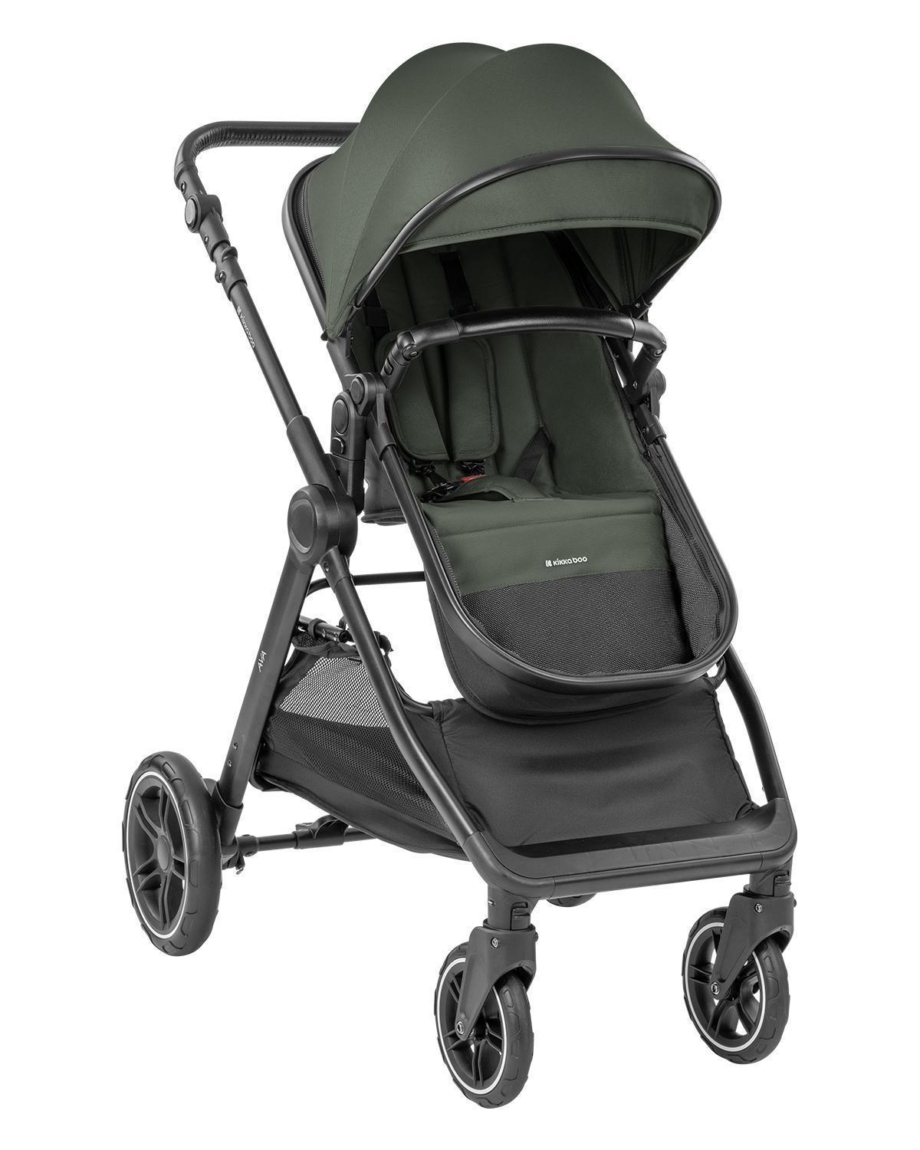 KIKKA BOO Kolica AVA 3in1 set sa I-SIZE autosedištem i tvrdom korpom army green